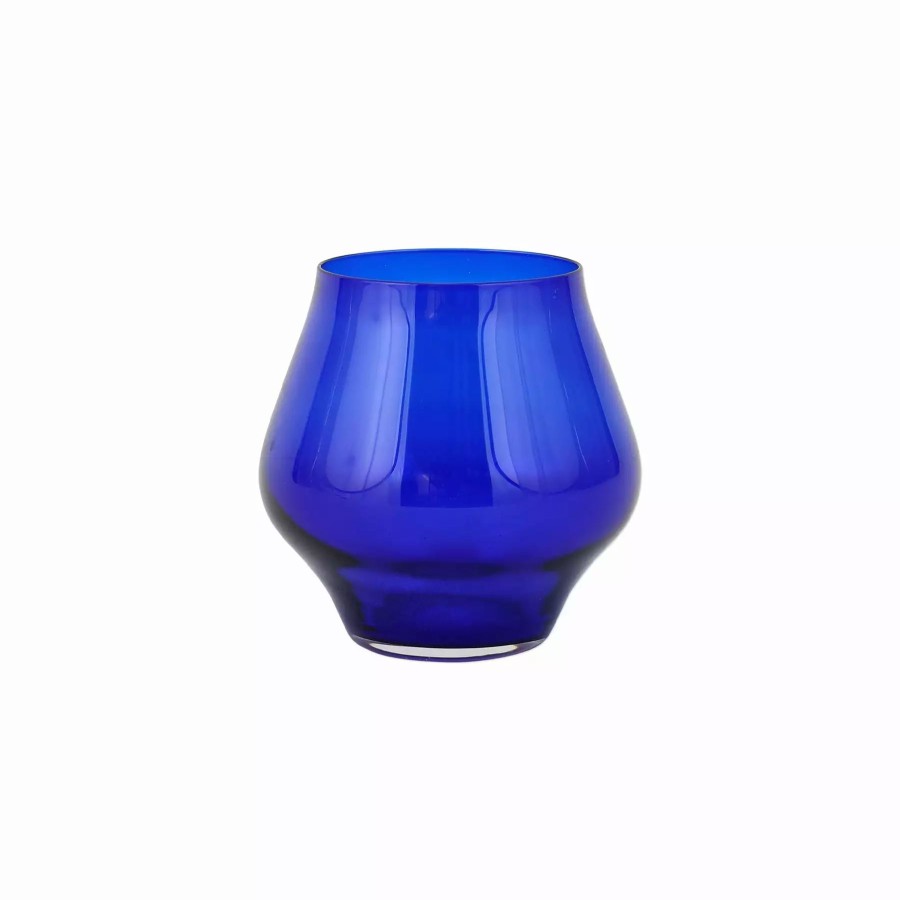 Flatware * | Vietri Contessa Cobalt Stemless Wine Glass