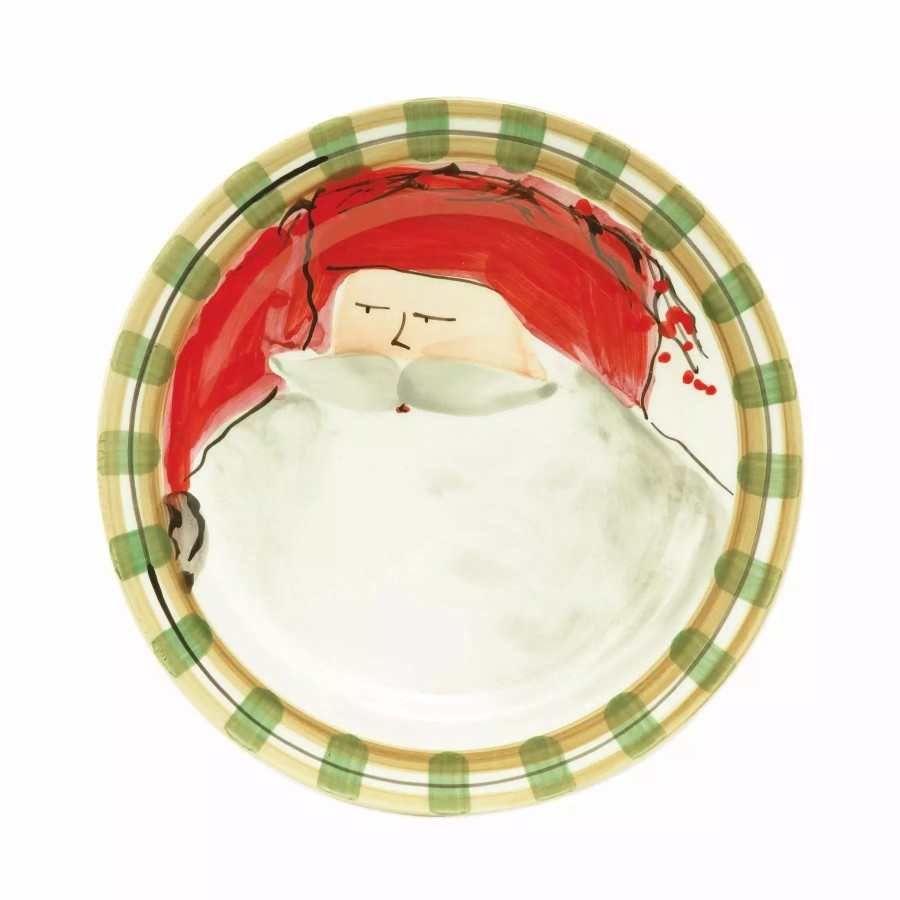 Sets * | Vietri Old St. Nick Red Hat Four-Piece Place Setting