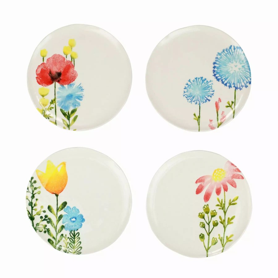 Dinnerware * | Vietri Fiori Di Campo Assorted Salad Plates Set Of 4