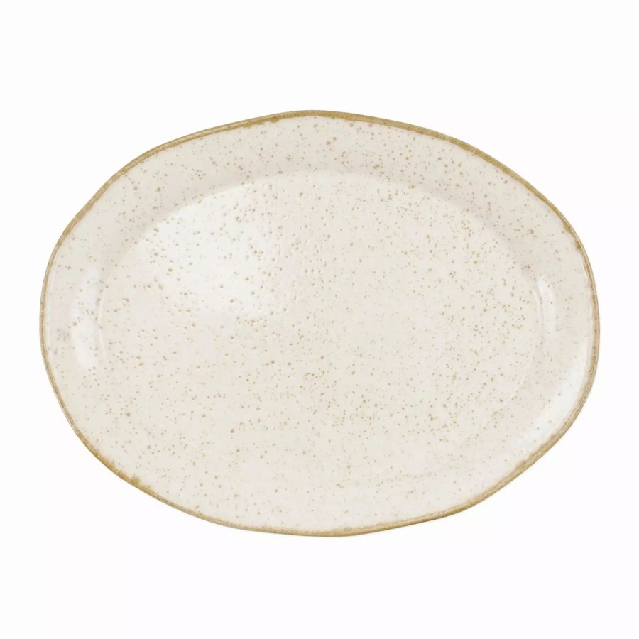 Serveware * | Viva By Vietri Earth Eggshell Oval Platter