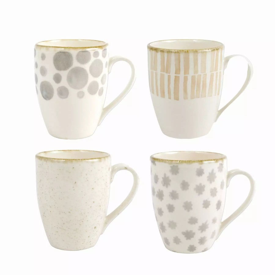 Dinnerware * | Viva By Vietri Earth Assorted Mugs Set Of 4