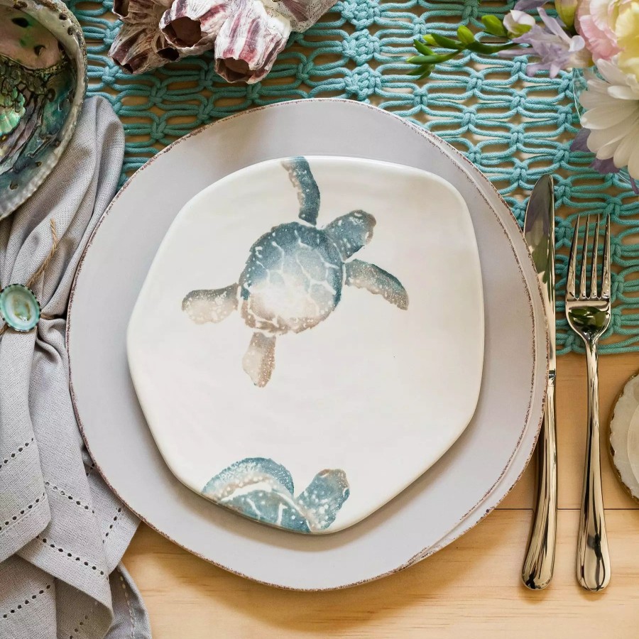 Dinnerware * | Vietri Tartaruga Turtle With Head Salad Plate