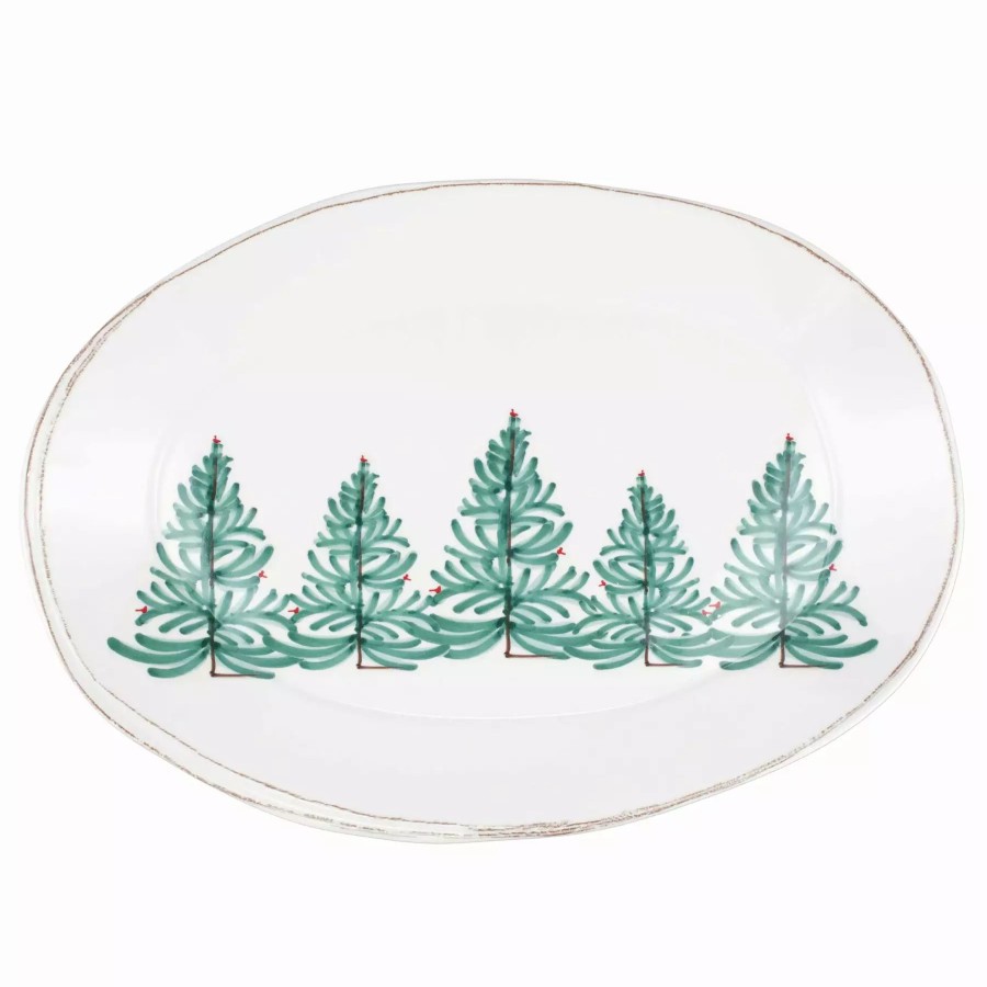 Dinnerware * | Vietri Melamine Lastra Holiday Oval Platter