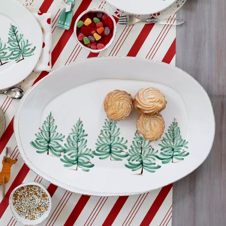 Dinnerware * | Vietri Melamine Lastra Holiday Oval Platter