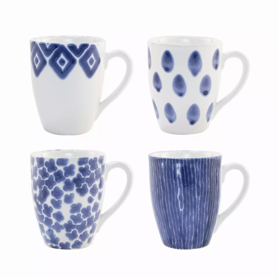 Dinnerware * | Viva By Vietri Santorini Assorted Mugs Set Of 4