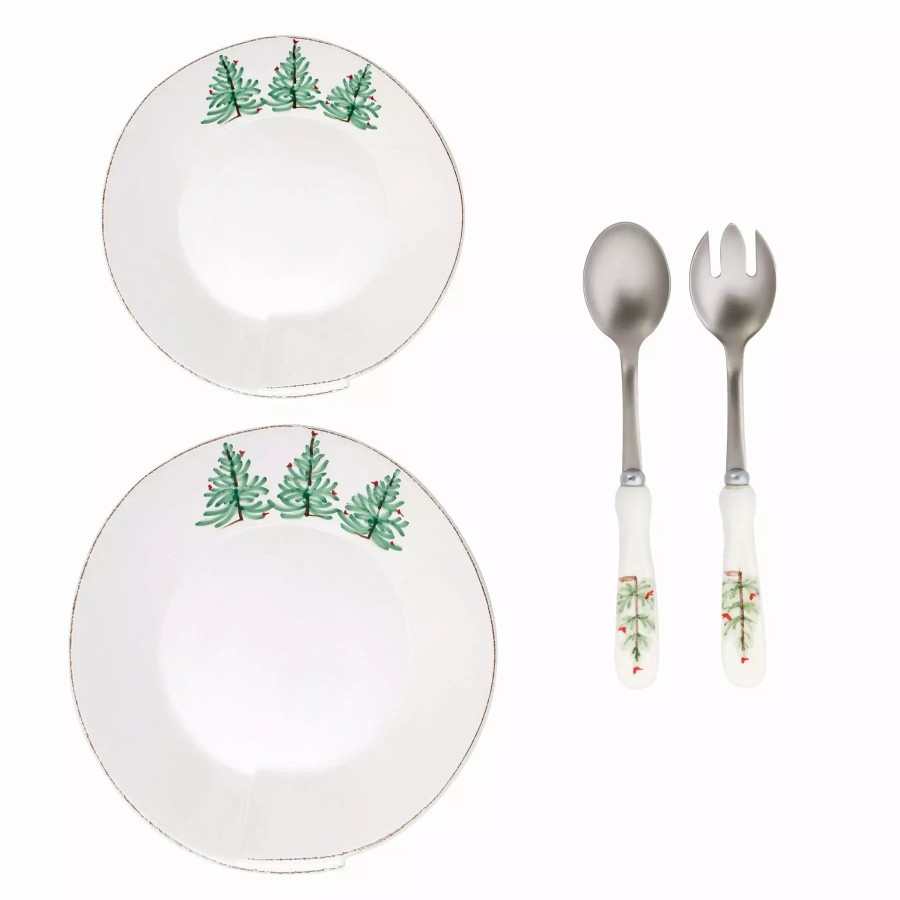 Sets * | Vietri Lastra Holiday 3-Piece Serverware Set