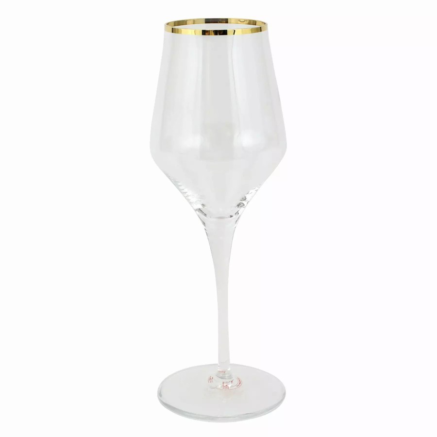 Flatware * | Vietri Contessa Gold Wine Glass