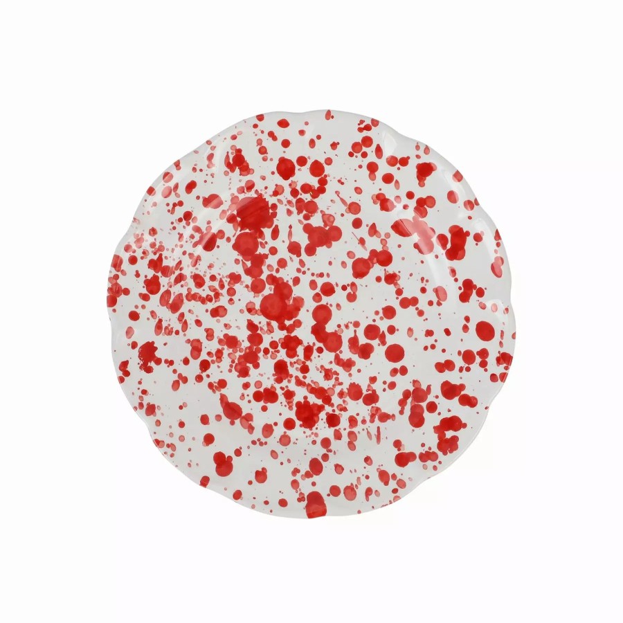 Dinnerware * | Vietri Amalfitana Red Splatter Salad Plate