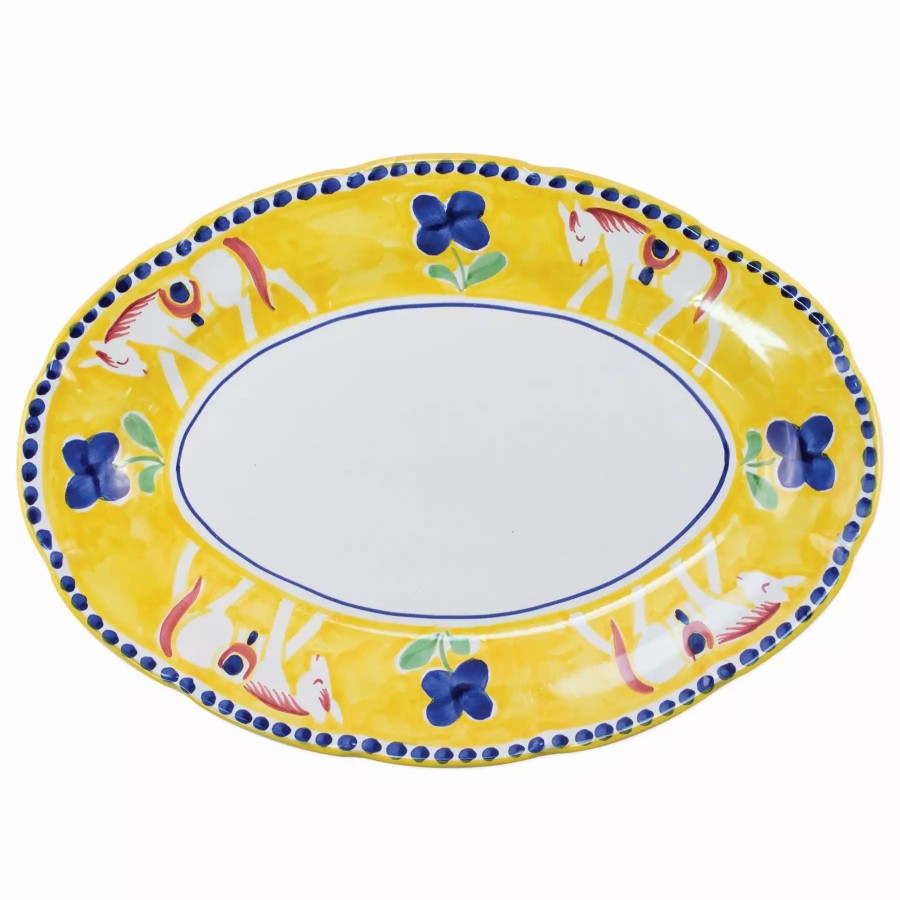 Serveware * | Vietri Campagna Cavallo Oval Platter