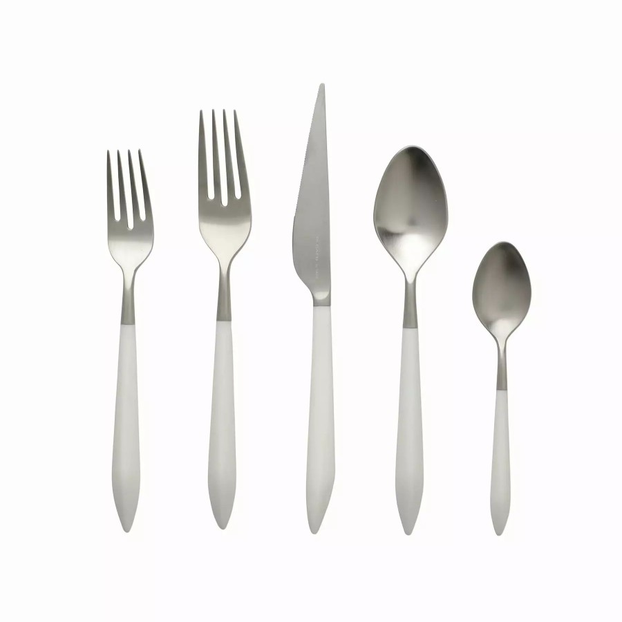 Flatware * | Vietri Ares Argento & White Five-Piece Place Setting