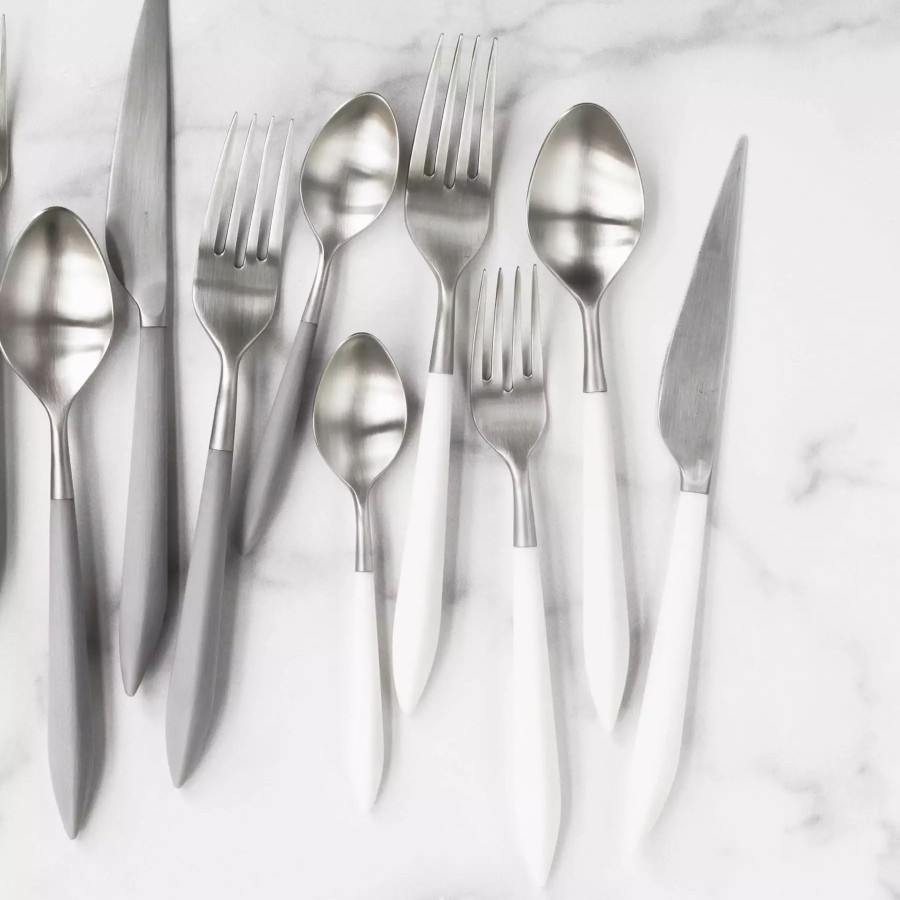 Flatware * | Vietri Ares Argento & White Five-Piece Place Setting