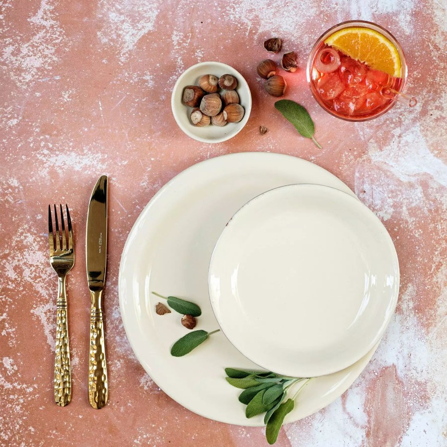 Dinnerware * | Vietri Cucina Fresca Crema Salad Plate