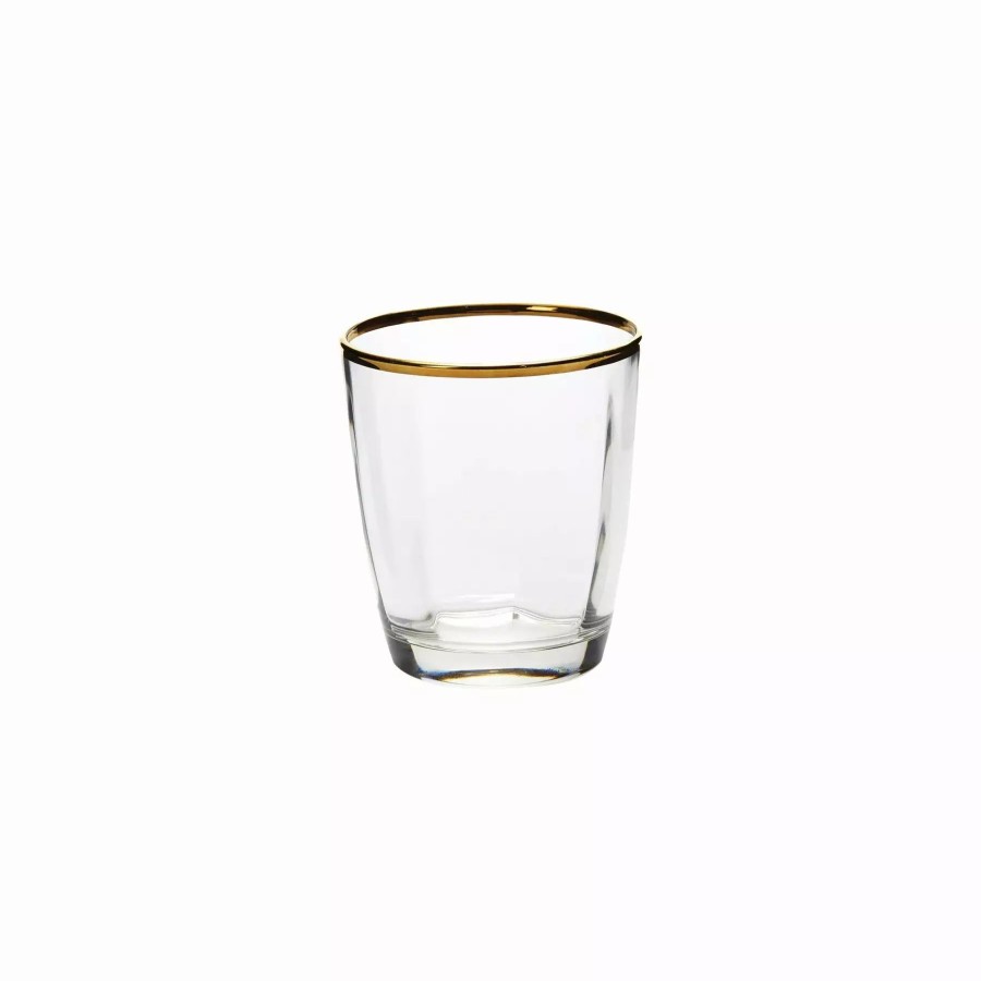 Flatware * | Vietri Optical Gold Double Old Fashioned