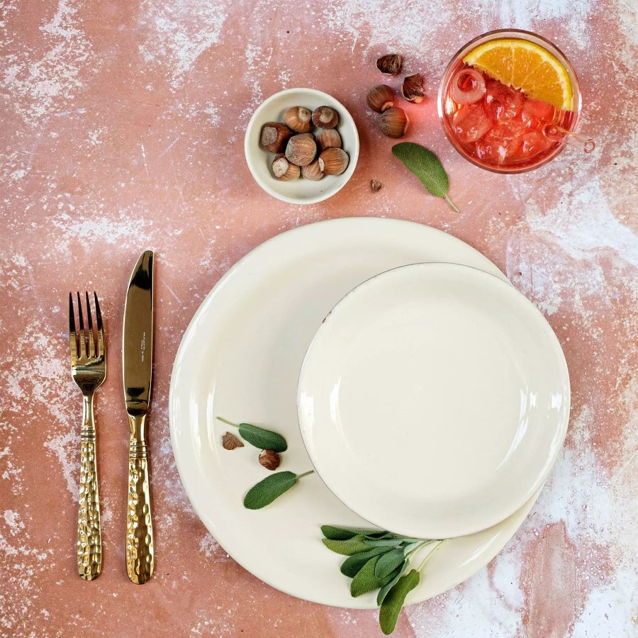 Dinnerware * | Vietri Cucina Fresca Crema Dinner Plate