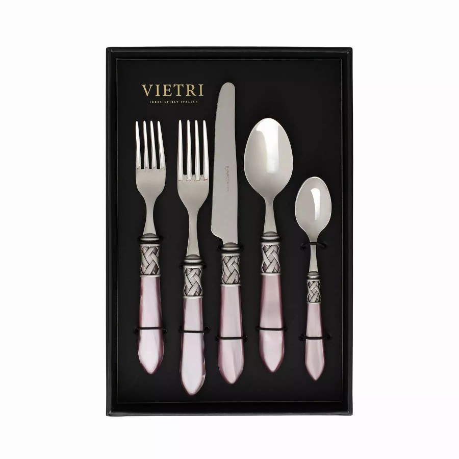 Flatware * | Vietri Aladdin Antique Lilac Five-Piece Place Setting Set Of 4