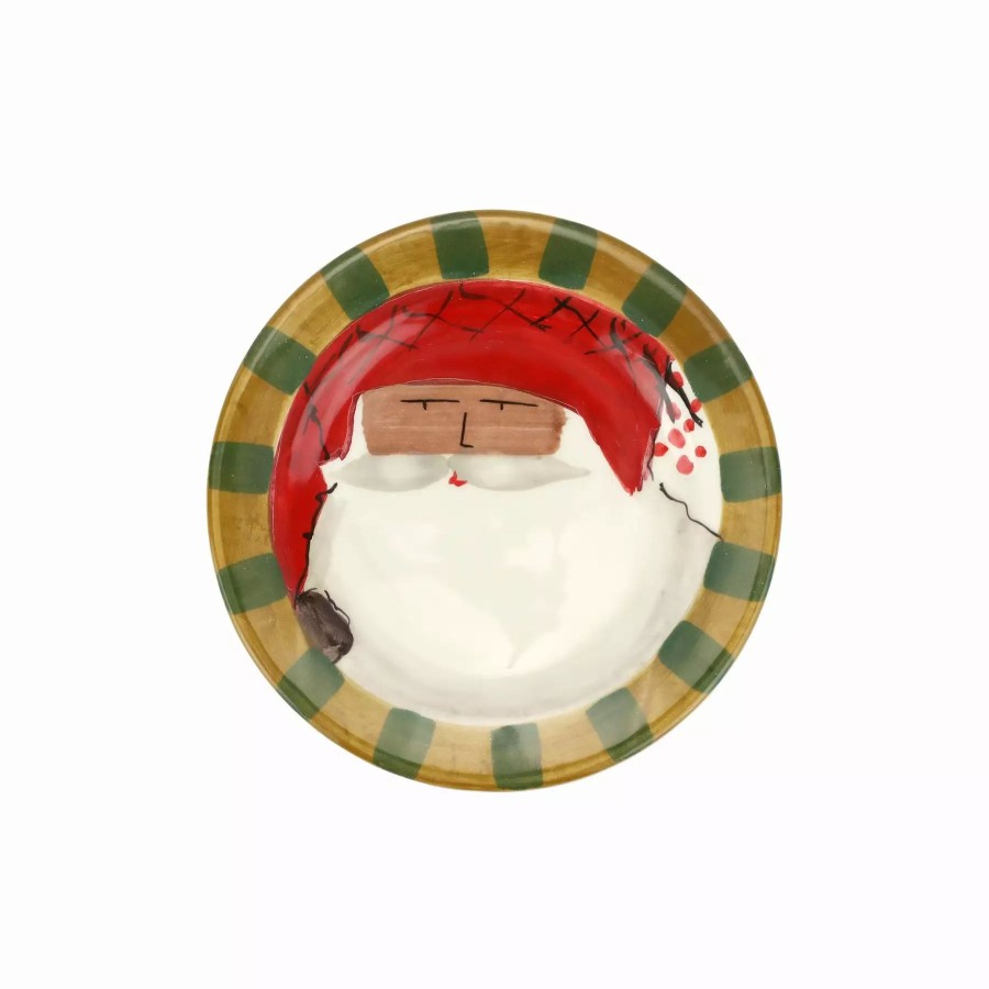 Dinnerware * | Vietri Old St. Nick Multicultural Round Salad Plate Red Hat