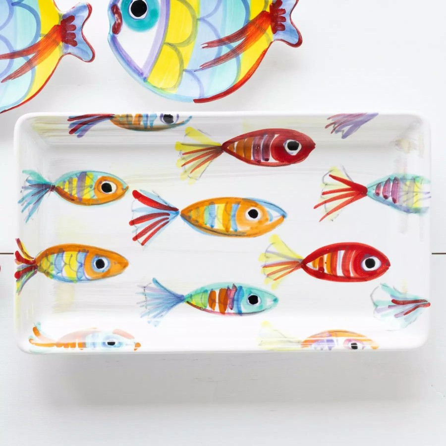 Serveware * | Vietri Pesci Colorati Rectangular Platter