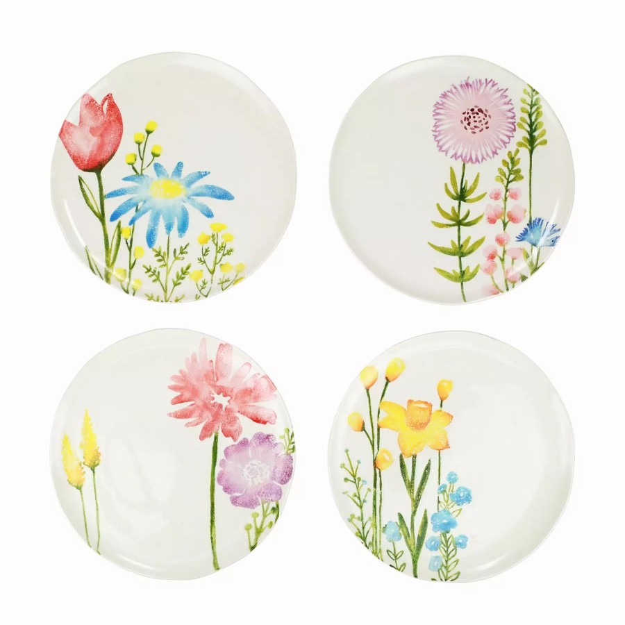 Dinnerware * | Vietri Fiori Di Campo Assorted Dinner Plates Set Of 4