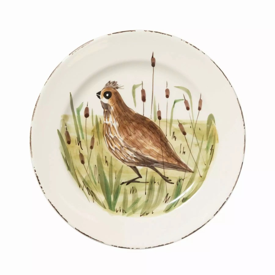 Dinnerware * | Vietri Wildlife Quail Dinner Plate