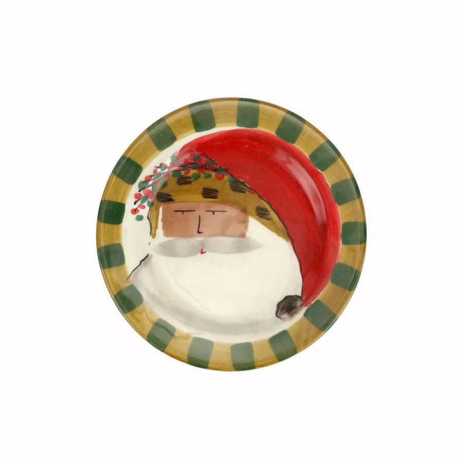 Dinnerware * | Vietri Old St. Nick Multicultural Round Salad Plate Animal Hat