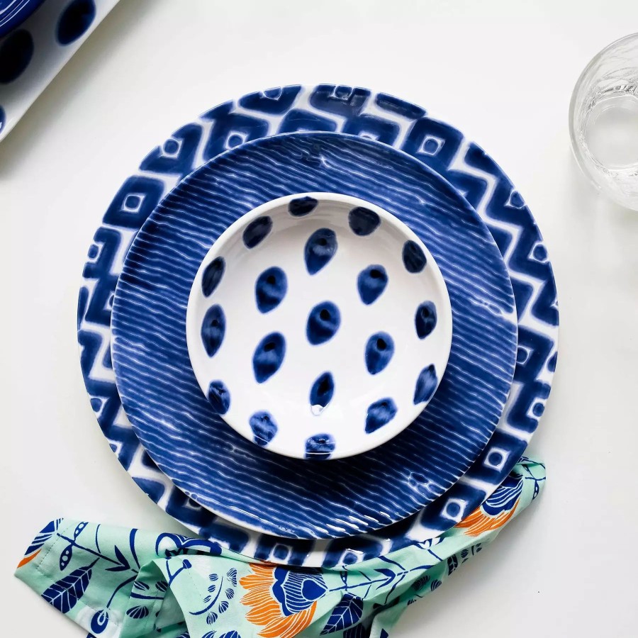 Dinnerware * | Viva By Vietri Santorini Stripe Salad Plate