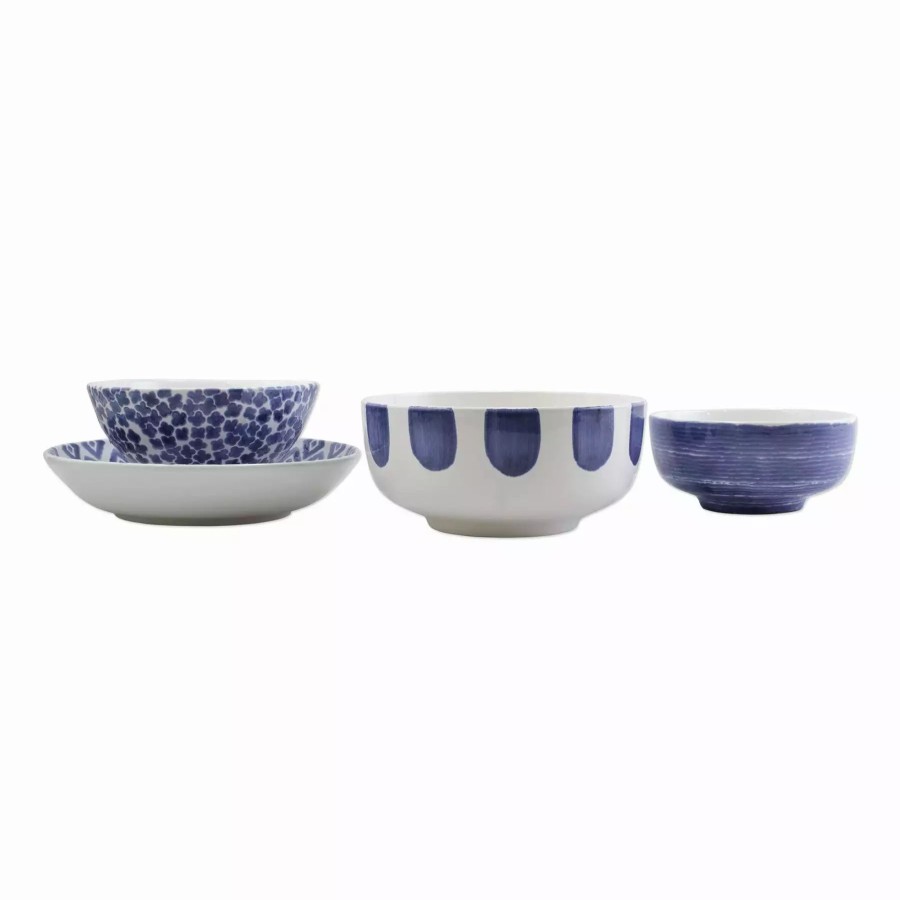 Sets * | Viva By Vietri Santorini 4-Piece Serving Bowls Set