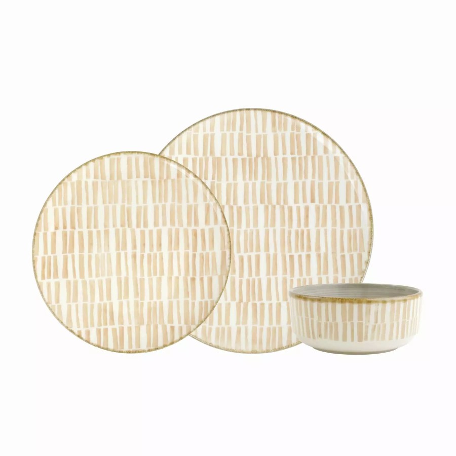 Sets * | Viva By Vietri Earth Bamboo 3-Piece Place Setting