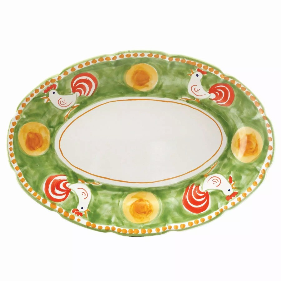 Serveware * | Vietri Campagna Gallina Oval Platter