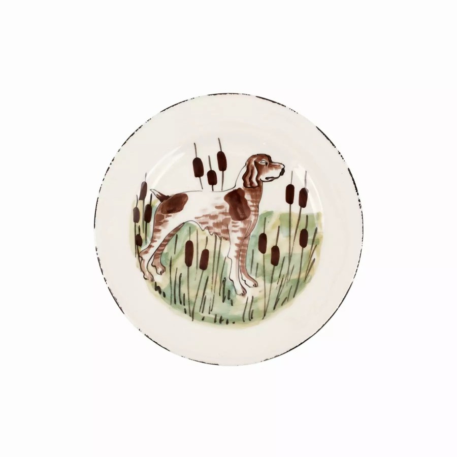 Dinnerware * | Vietri Wildlife Spaniel Salad Plate