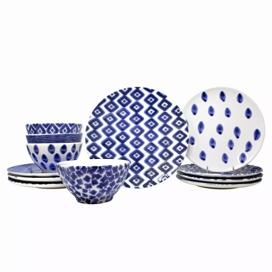 Sets * | Viva By Vietri Santorini Assorted 12-Piece Place Setting