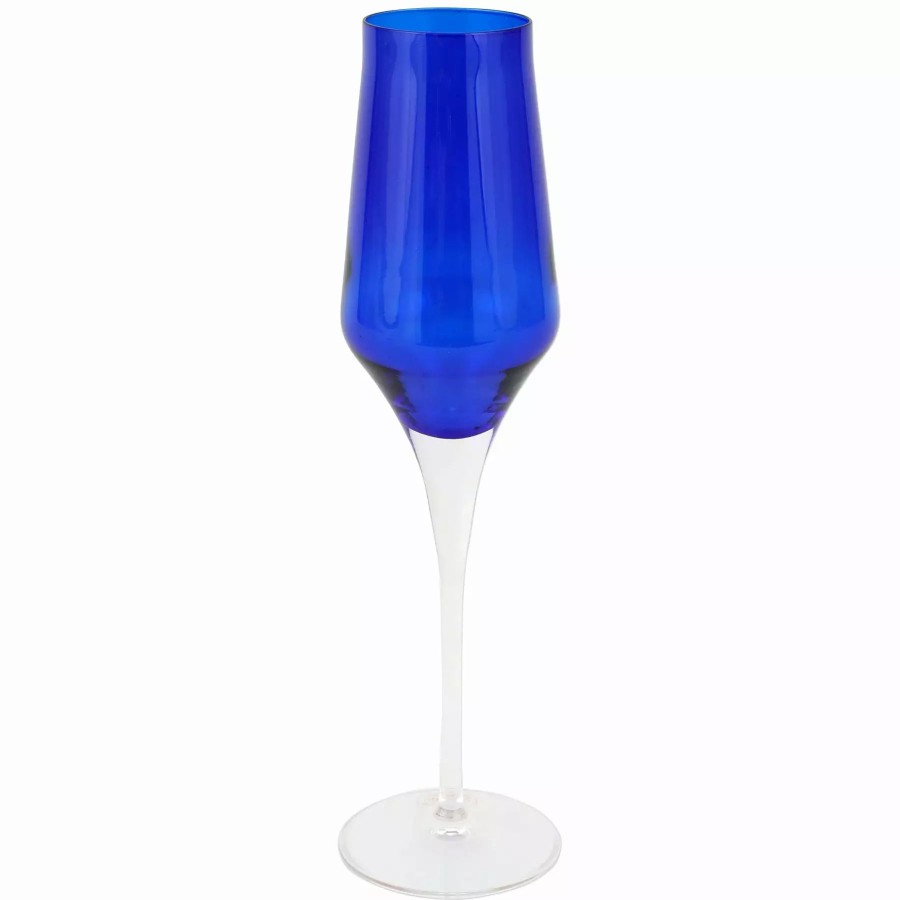 Flatware * | Vietri Contessa Cobalt Champagne Glass