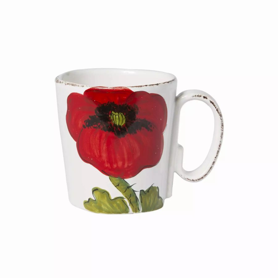 Flatware * | Vietri Lastra Poppy Mug