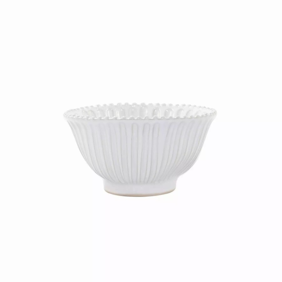 Serveware * | Vietri Incanto Stone White Stripe Small Serving Bowl