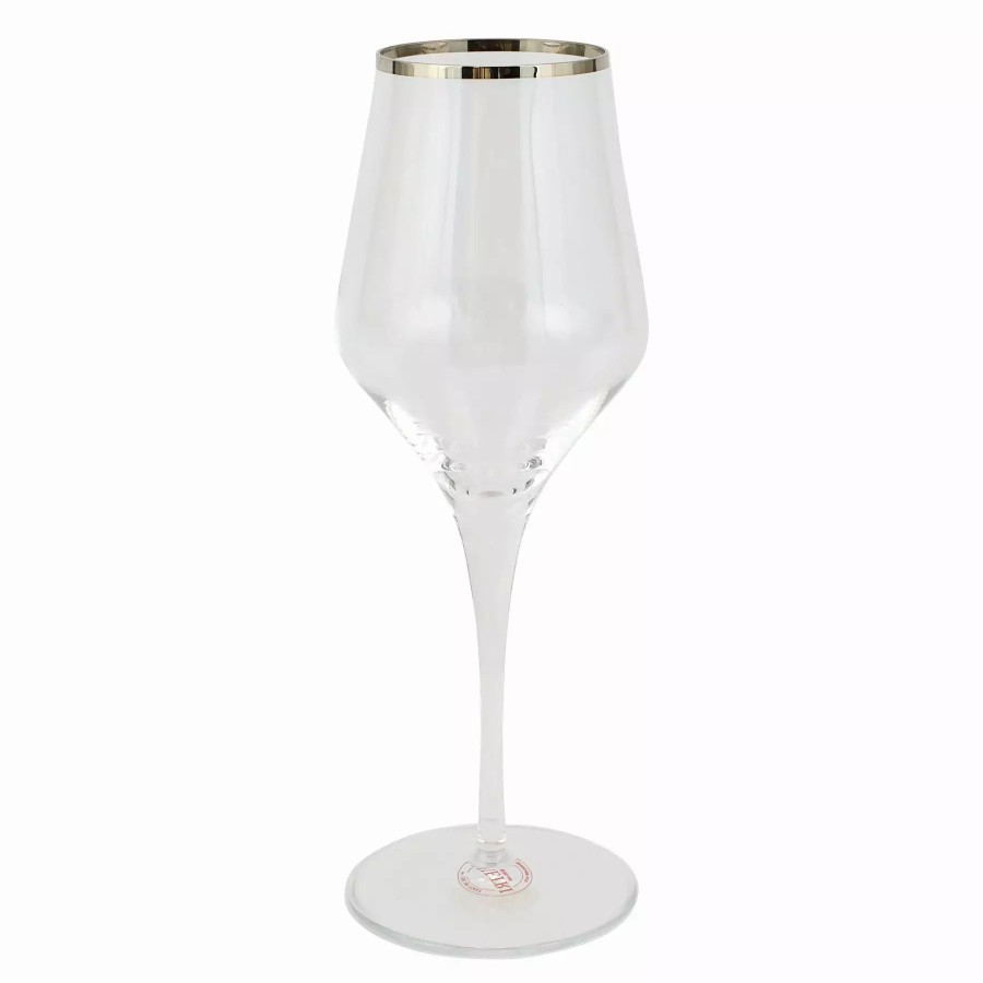 Flatware * | Vietri Contessa Platinum Wine Glass