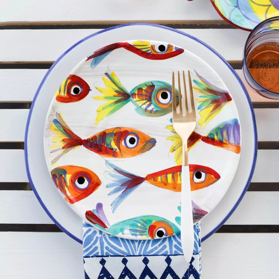 Dinnerware * | Vietri Pesci Colorati Salad Plate