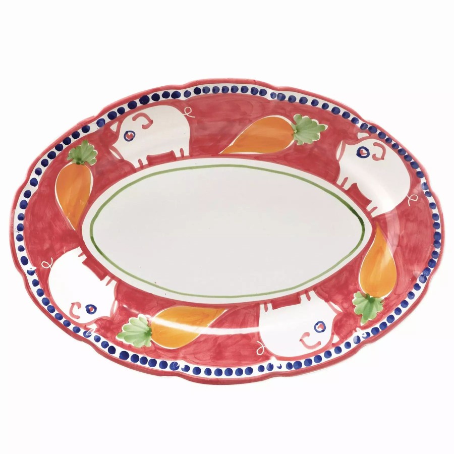 Serveware * | Vietri Campagna Porco Oval Platter