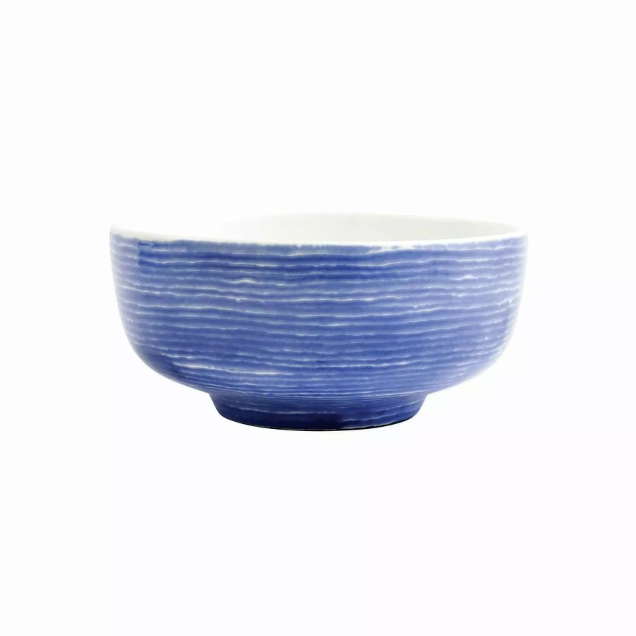 Serveware * | Viva By Vietri Santorini Stripe Medium Footed Serving Bowl