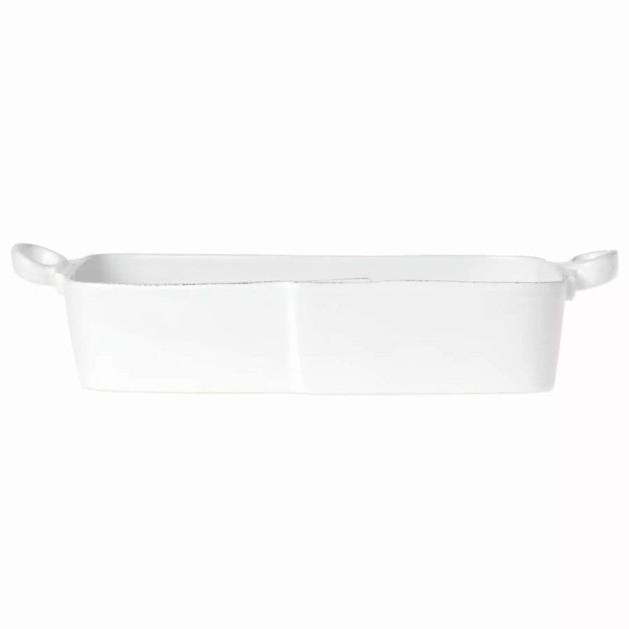 Sets * | Vietri Lastra White Rectangular Baker