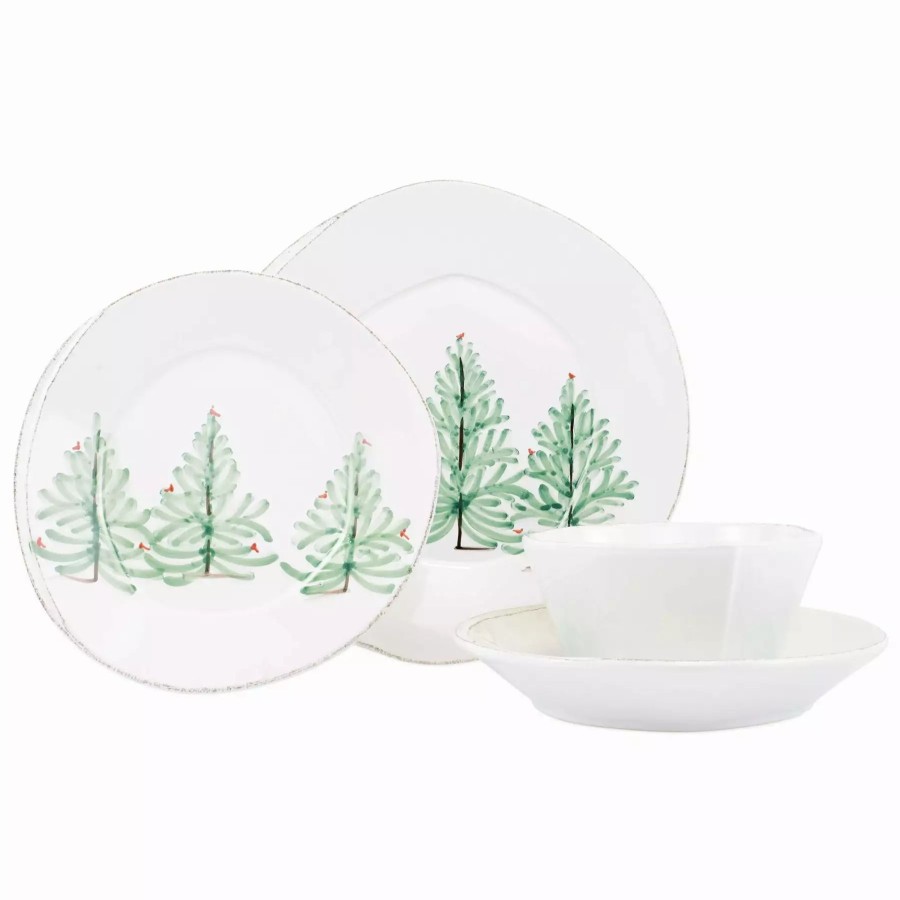 Sets * | Vietri Lastra Holiday Four-Piece Place Setting