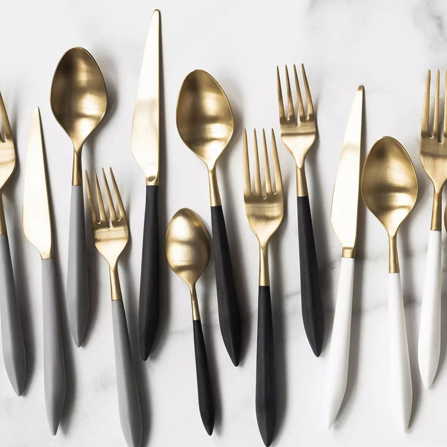 Flatware * | Vietri Ares Oro & Black Five-Piece Place Setting