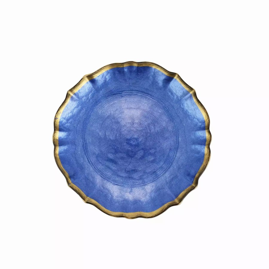 Dinnerware * | Viva By Vietri Baroque Glass Cobalt Cocktail Plate