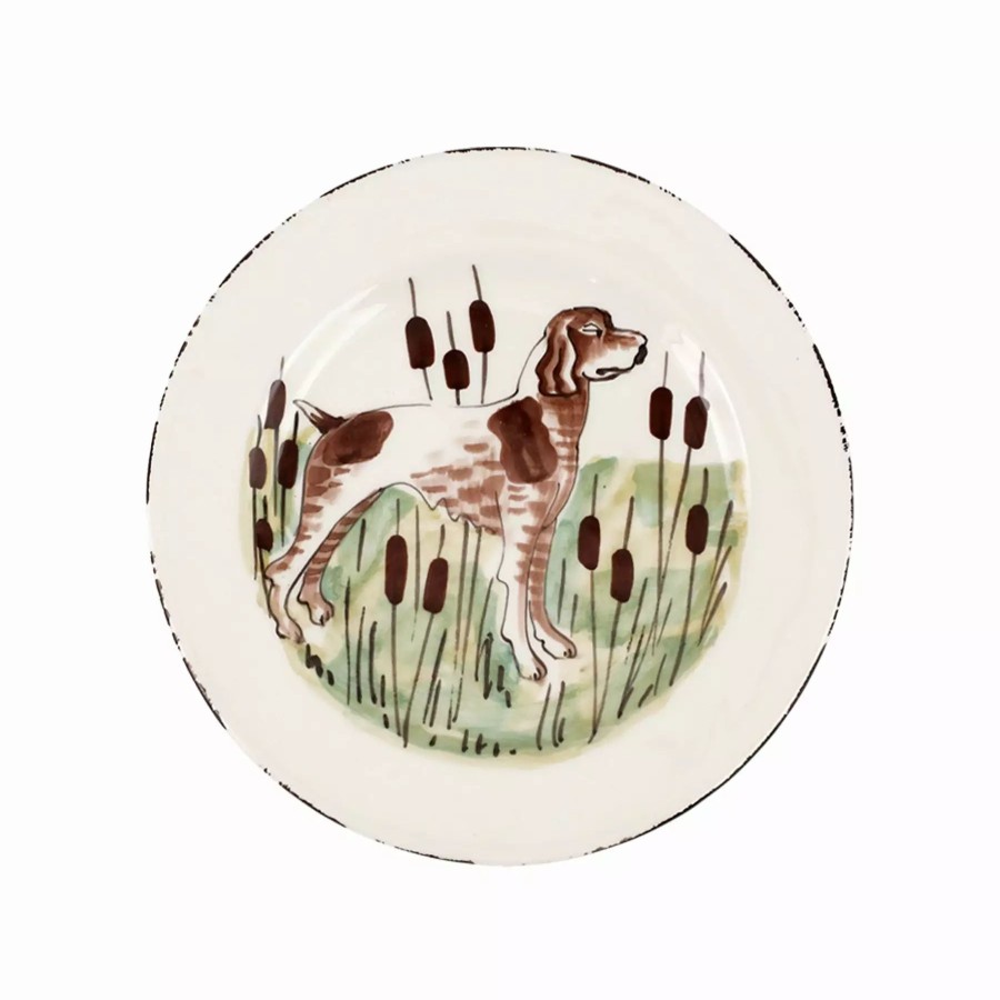 Dinnerware * | Vietri Wildlife Spaniel Dinner Plate