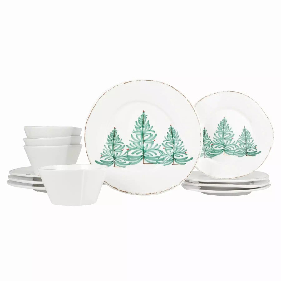 Sets * | Vietri Melamine Lastra Holiday Twelve-Piece Place Setting