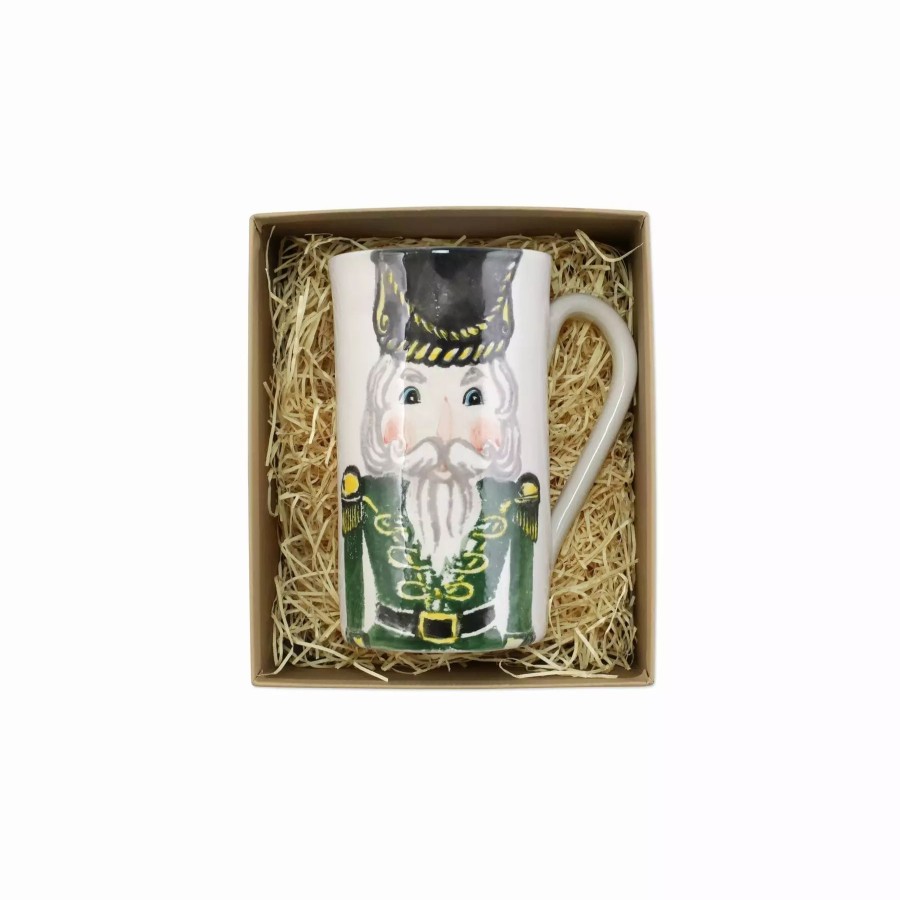 Dinnerware * | Vietri Nutcrackers Latte Mug W/ Soldier