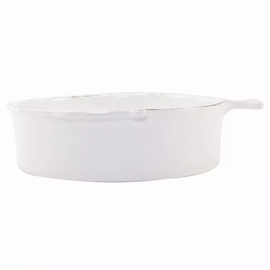 Dinnerware * | Vietri Melamine Lastra Fish White Medium Serving Bowl