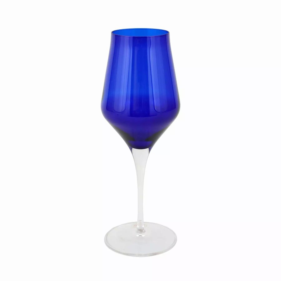 Flatware * | Vietri Contessa Cobalt Water Glass