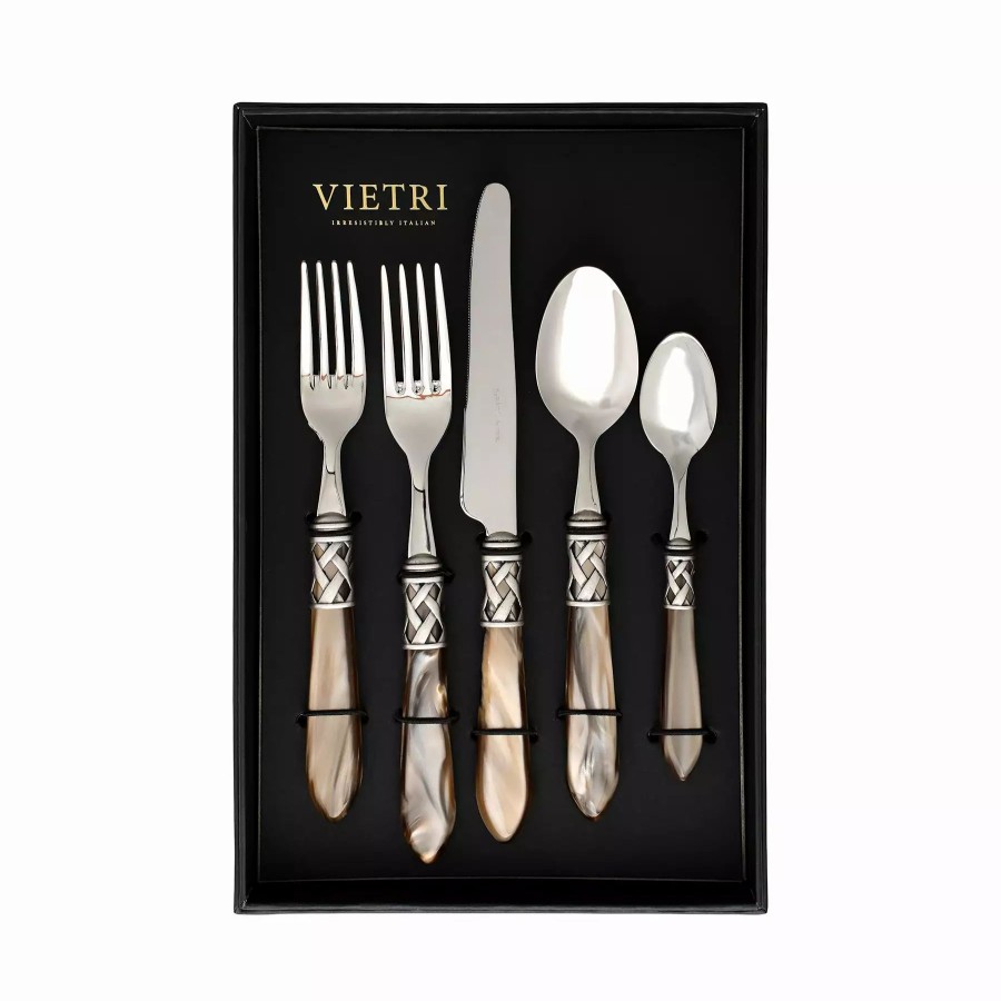 Flatware * | Vietri Aladdin Antique Taupe Five-Piece Place Setting Set Of 4