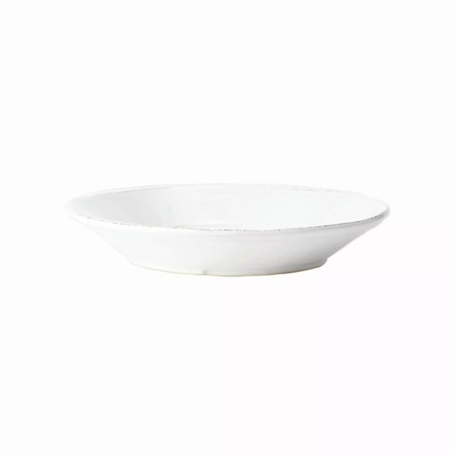 Dinnerware * | Vietri Melamine Lastra White Shallow Bowl