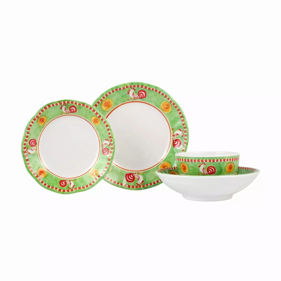 Sets * | Vietri Melamine Campagna Gallina Four-Piece Place Setting