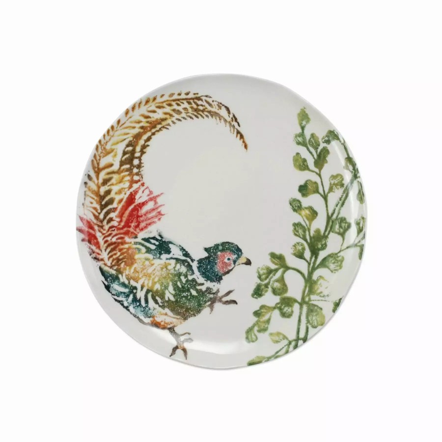 Dinnerware * | Vietri Fauna Pheasants Salad Plate